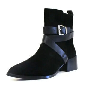 Black Ankle Boots with Buckle EU 38 / US 7.5